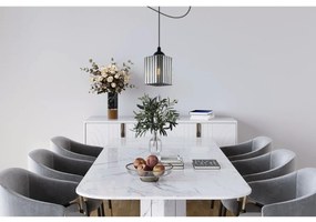 Závesné svietidlo Riffle Square Spider, 1x grafitové sklenené tienidlo, b