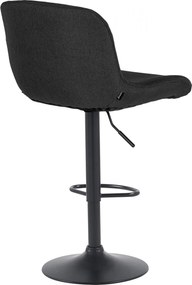 Barová stolička Solon - látka, čierny rám - čierna