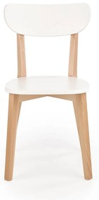 Jedálenská stolička Buggi, biela / buk