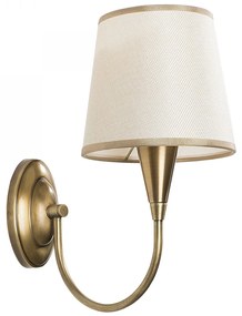 Nástenná lampa Pardo mosadz/biela