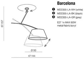 Škandinávsky luster Barcelona