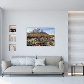 Obraz - Hora s riekou (90x60 cm)