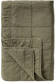 Ib Laursen Prešívaný prehoz Vintage Eucalyptus Green 130 × 180 cm