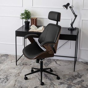 Kancelářská židle Fabian ořech/černá