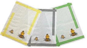 INTERMEDIC SK - Kuchynská utierka Kuriatko 45×60 cm | 100% bavlna, savá, veselý motív Farba: 1.Sivá