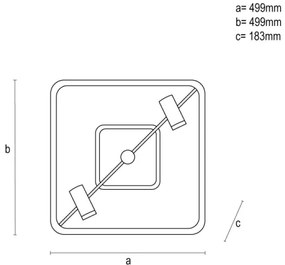 LED Stmievateľné stropné svietidlo LED/70W/230V 3000-6500K čierna + diaľkové ovládanie