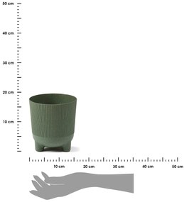 PLASTOVÝ KVETINÁČ HARMONY ECO 18X16 CM ZELENÁ