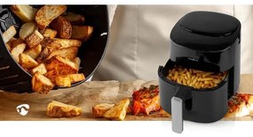 Nedis KAAF160BK - Teplovzdušná fritéza 4,2 l 1300W/230V/240 min