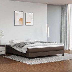 Boxspring posteľ s matracom hnedá 160x200 cm umelá koža 3144270