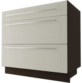 Kuchynská skrinka D3E/90 Quantum vanilla mat/lava