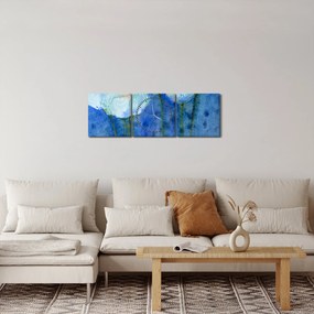 Obraz - Biele tulipány (s hodinami) (90x30 cm)