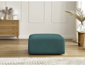 Tyrkysovomodrá podnožka z textílie bouclé Tina – Bobochic Paris