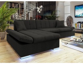 Rohová sedačka Laviva LED, Dostupné poťahy: ekokoža Soft 017 + Bristol 2460, Strana: ľavá
