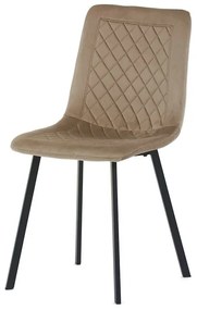 Autronic BONTEC Jedálenská stolička, modrá, zamatová látka, DCL-973 BLUE4 Farba: Béžová