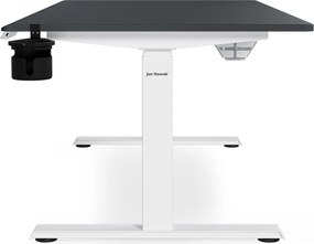 Elektrický stôl s nastaviteľnou výškou ergonomický bielo-antracitový,1600x800 mm: ARIA