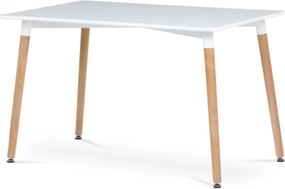 Jedálenský stôl Autronic 120x74 cm biely MDF mat DT-304 WT