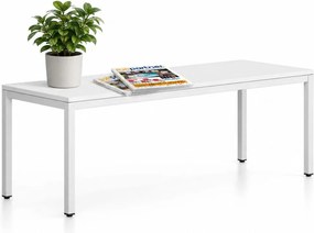 Lavica FRAME, biela podnož, 1685 x 404 x 468 mm, biela