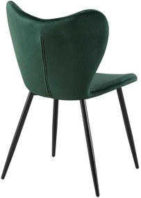 Jedálenská stolička Maika zamat - zelená