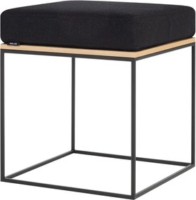 Čierna čalúnená stolička Feo – noo.ma