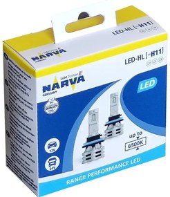NARVA  LED H11 12V-24V 24W 6500K RANGE PERFORMANCE