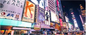 Obraz - New York Theater District (120x50 cm)