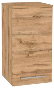 Mereo, Mereo Bino kúpeľňová skrinka horná 63 cm, pravá, Multidecor, Dub Wotan, MER-CN696DWOT