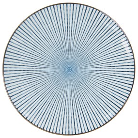 Jedálenský tanier s modrým zdobením BlueLine - Ø 26 cm