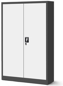 Skriňa Kevin kovová antracit/biela