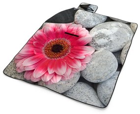 Sablio Plážová deka Gerbera na kameňoch: 200x140 cm