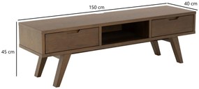 TV stolík A-LINE 150 cm dub dymový