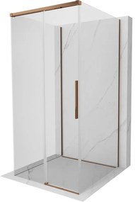 Mexen Rox-3S, 3-stenný sprchový kút 120 x 120 cm, 8mm číre sklo, ružové zlato profil, 8C2-120-120-60-00-3S