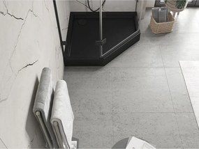 Mexen Flow+ päťuholníková sprchová vanička 90 x 90 cm, čierna matná, 46P709090H