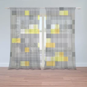 Sablio Záclony Blocks 2: 2ks 150x250cm
