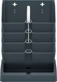 PROSPERPLAST Vertikálne kvetináče s nožnicami na bylinky MINI CASCADE antracit