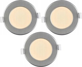SADA 3x LED kúpeľňové zapustené svietidlo LED/6W/230V IP44 strieborné