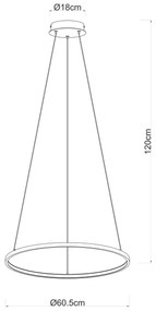 Globo 67192-29BR - LED Luster na lanku RALPH LED/29W/230V hnedá