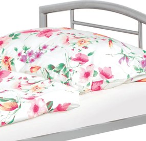 Kovová posteľ 90 cm strieborná BED-1900 SIL