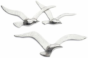 Hliníková dekorácia na stenu Birds 13x35 cm + 12x40 cm