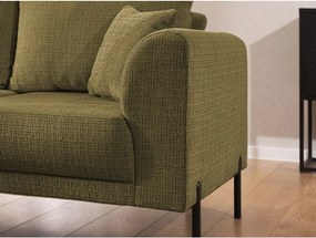 Zelená ženilková rohová pohovka (ľavý roh/do L) Mauris – Ropez