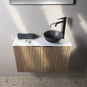 Sapho Sapho, MINOR betónové umývadlo na dosku, priemer 26cm, ružová matná, MR26021