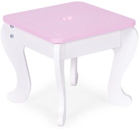 Veľký detský toaletný stolík so zrkadlom a stoličkou, 7 doplnkov, ECOTOYS