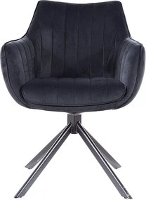 SI Azalia Velvet stolička čierna