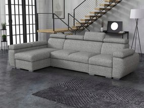 Rohová sedačka Gozo Lcp (sivá) (s úl. priestorom) (L)