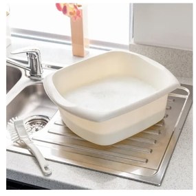 Tehlovočervený štvorcový plastový lavór Addis, 38 x 32 x 14 cm