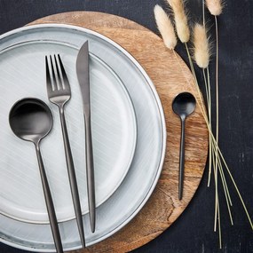 STILETTO Príbory matné set 4 ks – čierna