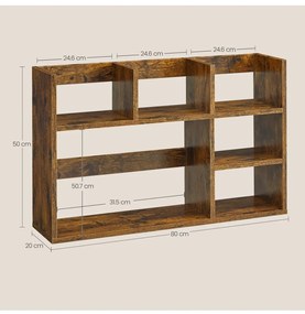 Kuchyňská police Coke rustikálně hnědá