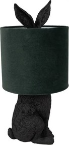 Table Lamp Rabbit ? 20x43 Cm Black Green Plastic - 20,00 cm