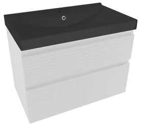 Kúpeľňová skrinka s umývadlom Naturel Savona 78x53x45 cm biela lesk SAVONA280BIU1B, 1 ks