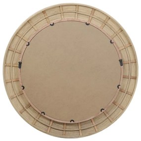 Nástenné zrkadlo s ratanovým rámom ø 109,5 cm Piedre – Light &amp; Living