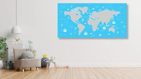 Obraz mapa sveta s motívom mora